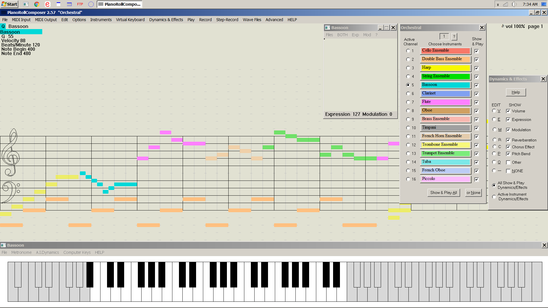 PianoRollComposer screenshot